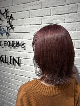 ヘア スパ ビューティー エールフォルム(HAIR SPA BEAUTY YELLFORME) ブリーチonカシスピンクカラー