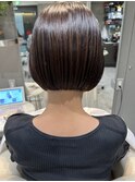 大人綺麗ボブ/藤沢/髪質改善縮毛矯正/ショート/脱白髪染め透明感