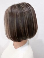 グランデュール 静岡駅前店(GRANDEUR)&nbsp;ハイライトボブ/インナーカラー/ケアブリーチ/ベージュカラー