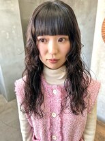 テトヘアー(teto hair) 黒髪ロングパーマ　くるくるウェーブ　スパイラル