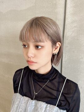 リアス ヘアデザイン(rias) ミルクティーベージュ×ボブ