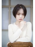 【HOSSY】黒髪ショート_シースルー_丸みショート