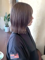 プリモ ココ 鍋島店(Primo coco.)&nbsp;外ハネボブ ダブルカラー アッシュベージュ ボブ くびれヘア