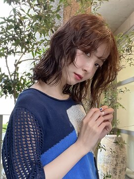 メゾンアクア 表参道(Maison ACQUA) ☆ミディアムパーマデジタルパーマボブパーマチェリーブラウン