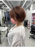 大人可愛い丸みショート×スペシャルハイライトオージュアTr