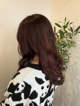 シフォン(CHIFFON) dark red  color × long hair