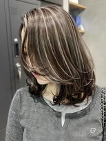 シャルムバイケンジ(Charm.by KENJE)&nbsp;デザインカラーバレイヤージュ細めハイライト白髪ぼかし東京銀座