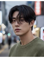 アッシュ 二子玉川店(Ash)&nbsp;センターパート メンズセンターパート ニュアンスパーマ 