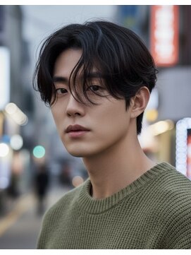 アッシュ 二子玉川店(Ash) センターパート メンズセンターパート ニュアンスパーマ