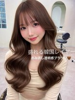 リッカ(LICCA)&nbsp;(licca内堀)ベージュカラー×レイヤーカット×前髪