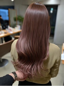テーラヘアー 五井(TELA HAIR) 韓国巻き髪×ピンクブラウン【TELAHAIR五井】