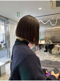 タッセルボブ×縮毛矯正