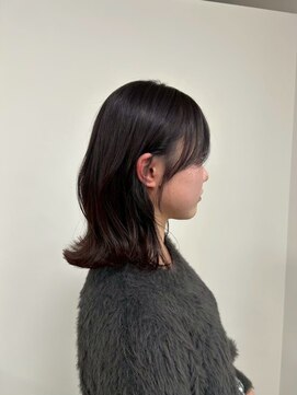ビーグレイス 外ハネミディ×20代暗髪ブラウン