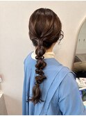 韓国アレンジ/編みおろしヘア