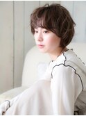 パーマ風ショートボブ
