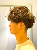 メンズショートスパイラルパーマ【赤坂】【理容室】【古澤】