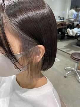 クイーン バイ ノイズ 西院(QUEEN by noism) ボブ　ショート　インナーカラー　イルミナカラー　寒色カラー