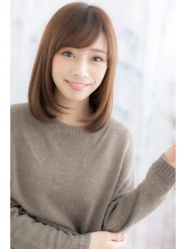 ミック ヘアアンドメイク アップ 駒込店(miq Hair&Make up) 大人かわいい2wayバングヴェールカラーエアストレートc1