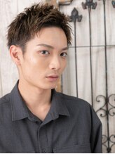 モッズヘア メン 上尾東口店(mod's hair men)&nbsp;ベージュカラーアップバングツーブロックショート刈り上げN上尾!