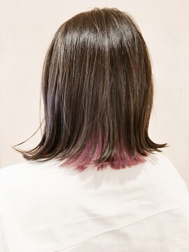 モリオ フロム ロンドン 成増店 【morio成増/一戸】外ハネボブインナーカラーピンク