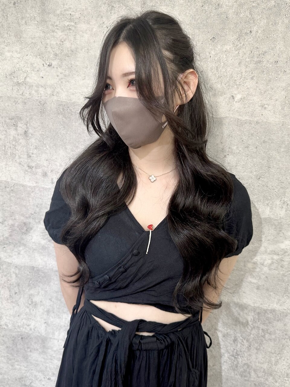 シールエクステ60枚/ハーフアップアレンジ/韓国風ヘア：L199395799