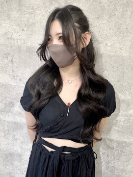 ディア(.eer) シールエクステ60枚/ハーフアップアレンジ/韓国風ヘア