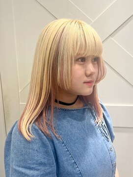 ハウス(HAUS.) ピンク×ブロンド　デザインカラー