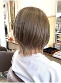 ミルクティーベージュ ウルフボブ