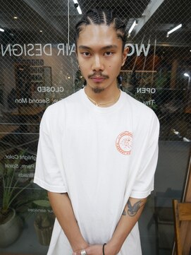 ワークス ヘアデザイン(WORKS HAIR DESIGN) メンズデザインコーンロウウェーブ