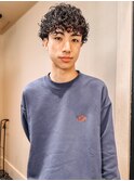 men's perm/マッシュパーマ　プードルパーマ　前髪パーマ　束感