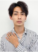 王道メンズショート☆無造作ツイストパーマセンターパート