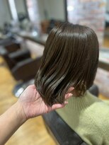 ヴァンカウンシル 清須店(VANCOUNCIL)&nbsp;オリーブベージュ×髪質改善　ツヤ感ボブ/トリートメント