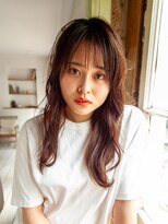 ブール 千歳烏山(bool)&nbsp;透明感ピンクバイオレット/ミディアムウェーブヘア