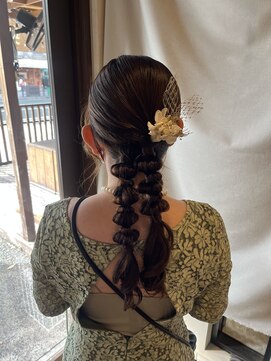 ココカラヘアー ニコ(cococara hair nico) ヘアセット/お呼ばれヘア/編みおろし/結婚式ヘアセット