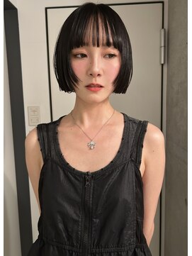 ネスト(NEST) ボブ切りっぱなしボブベージュミニボブ艶カラーケアカラー