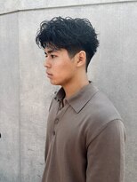 オルカ(ORCA)&nbsp;メンズショート/フェザーパーマ/センターパート/ルーズパーマ