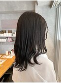 ◆ゆるふわミディアム・小顔前髪・イメチェン・アッシュベージュ