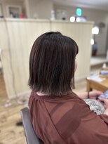 ヘア カンパニー トワ 千葉店(TOWA)&nbsp;色落ちを楽しむハイライト×切りっぱなしボブ