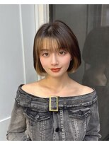 ロンドアヴァントゥス 池袋(Lond aventus)&nbsp;韓国レイヤー/韓国風/ボブ/髪質改善/黒髪/ブリーチなし〔池袋〕