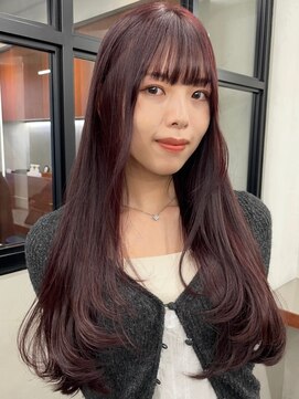 ニコ トウキョウ 渋谷(nico TOKYO) ダブルカラーチェリーレッドラベンダーパープル韓国レイヤーボブ