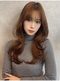 レイヤーカット　くびれヘア　韓国ヘア