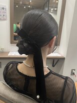 ナンバー リコ 名駅 ジャム 名古屋(N° rico JAM)&nbsp;タイトシニヨン/お呼ばれヘア/ヘアアレンジ/韓国/顔まわり
