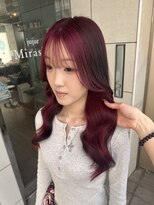 ミラシィ 稲毛(Mirashy)&nbsp;フェイスフレーミングで作るレッドピンク系デザインカラー