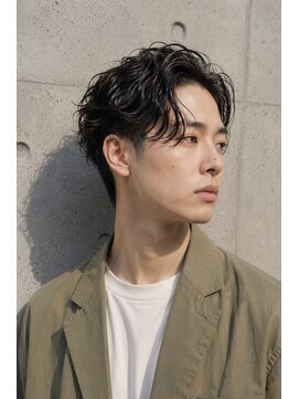ルシードスタイルバレッタ フォーメン(LUCIDO STYLE BARRETTA for men) 韓国風カルマパーマセンターパート×束感マッシュヘア