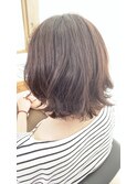 30代40代フラッフィーボブ×ブラウンカラー