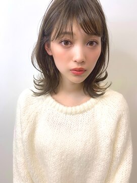 エレノア トーキョー 恵比寿(ELEANOAH TOKYO) 地毛風黒髪×ミディアムボブ ボブルフ ベビーバング