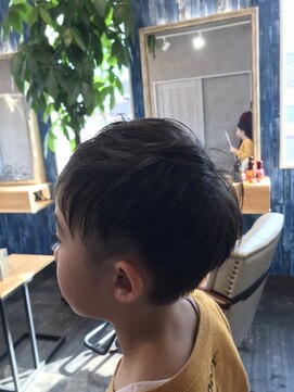 アクア ヘア いわき四ツ倉駅店(akua hair) 黒髪暗髪キッズカットツーブロックナチュラルショート刈り上げ