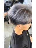 シルバー ショート ブリーチ 外国人風 マッシュ