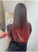 ＊ピンクカラーグラデーションインナーカラーショート新百合ヶ丘
