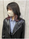 結んで隠せるインナーカラーピンク　表参道美容室